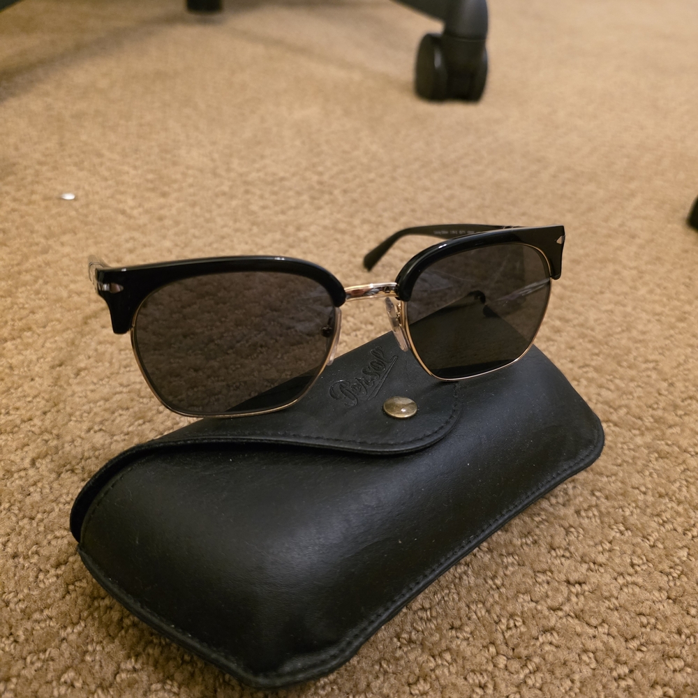 Stylish Black Persol Sunglasses with Case